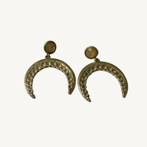 Lucky Brand Gold Coloured Bohemian Earrings with Gem Details